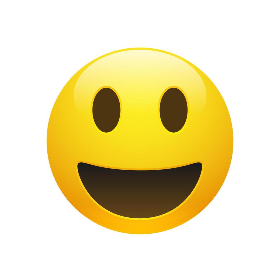 Vector Emoji yellow smiley face