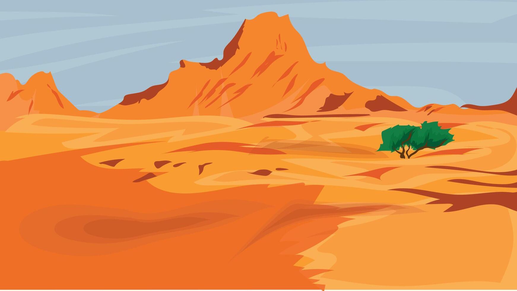 ilustración de paisaje plano vector