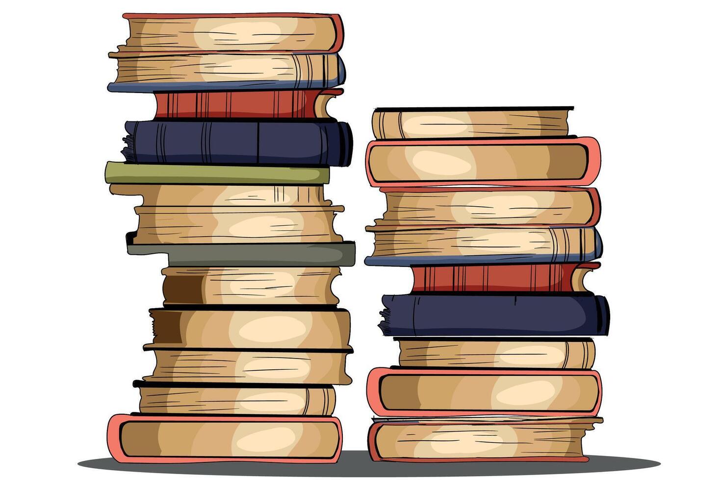 conjunto de apilado arriba libros vector