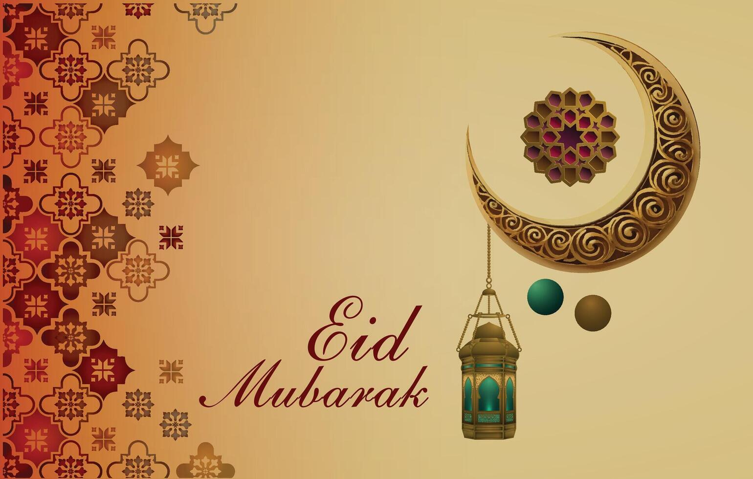 eid Mubarak prima diseño. lujoso eid Mubarak antecedentes vector. eid tarjeta diseño vector