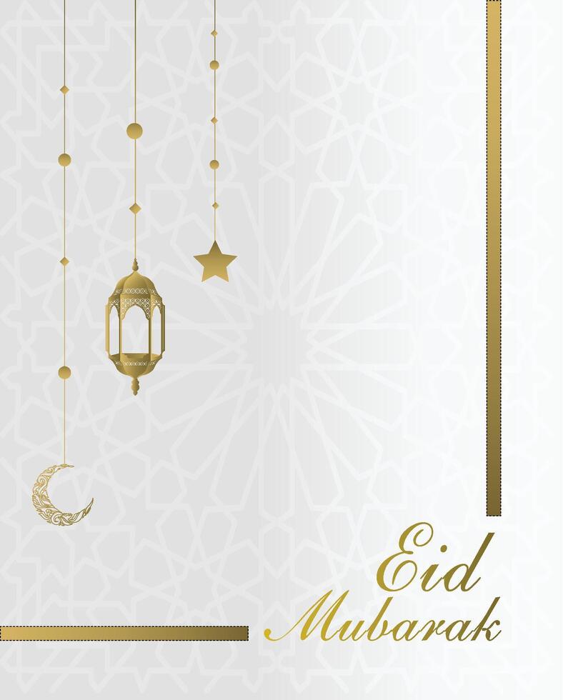 eid Mubarak lujoso diseño creativo vector. prima eid saludo modelo. vector