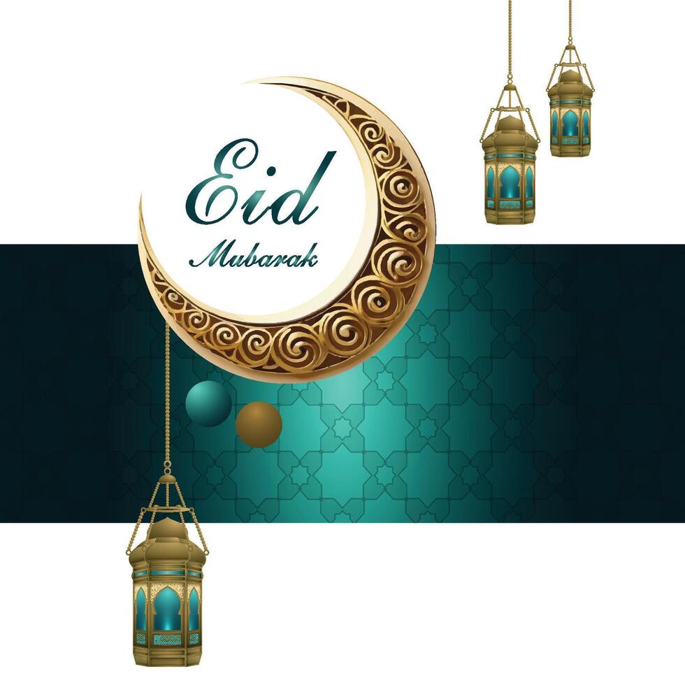 Eid Mubarak luxurious design creative vector. premium Eid greeting template. vector