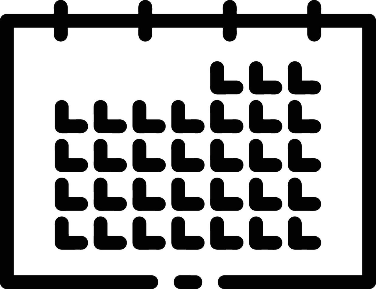 calendario icono símbolo vector imagen