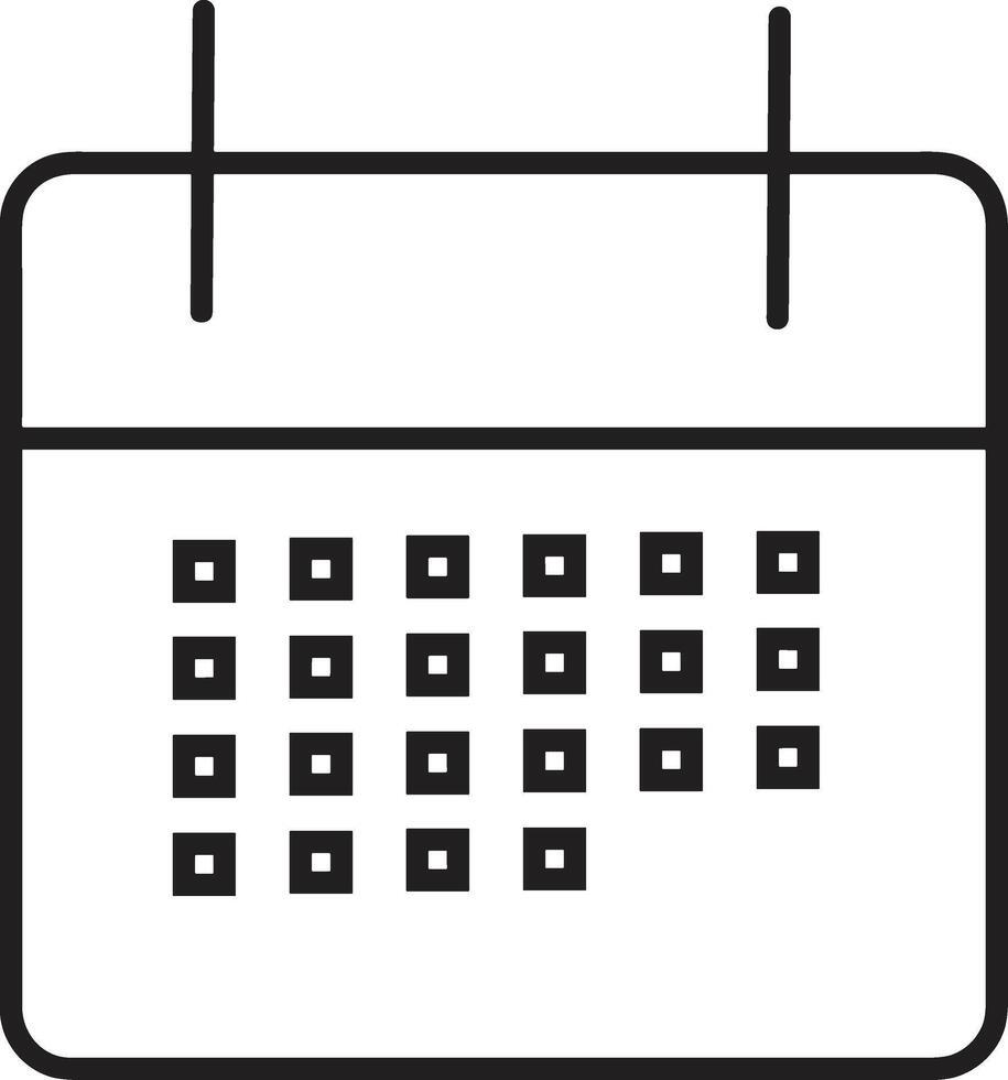 Calendar Icon symbol vector image