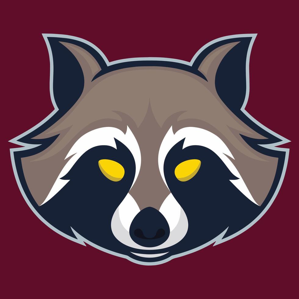 Raccoon Head Animal Logo Vector