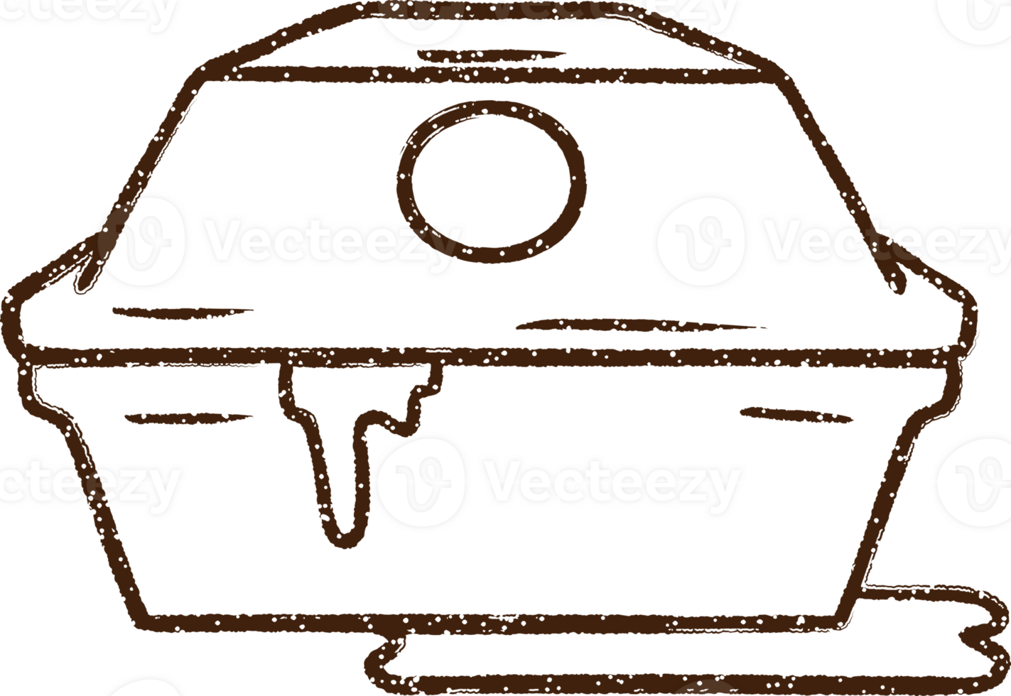 Takeout Box Charcoal Drawing png