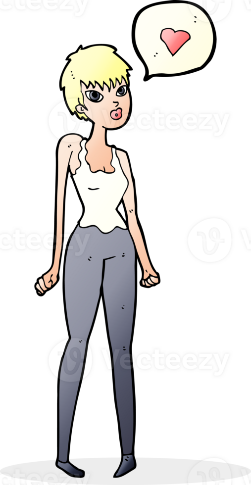 cartoon woman in love png
