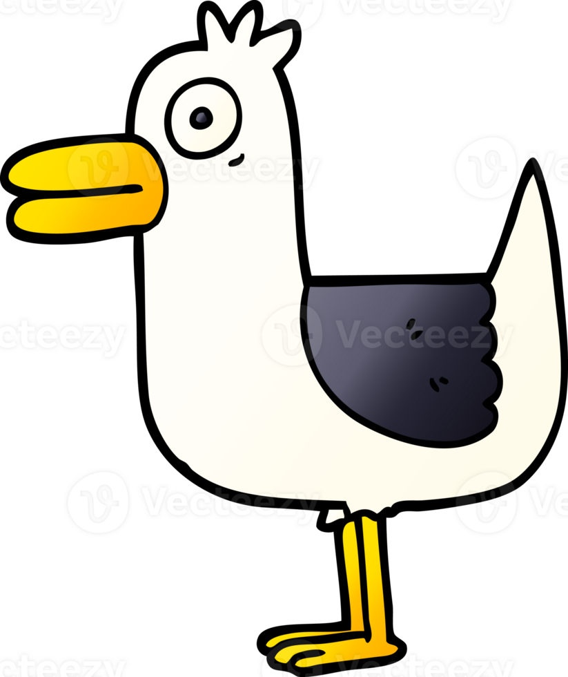 cartoon doodle sea gull png