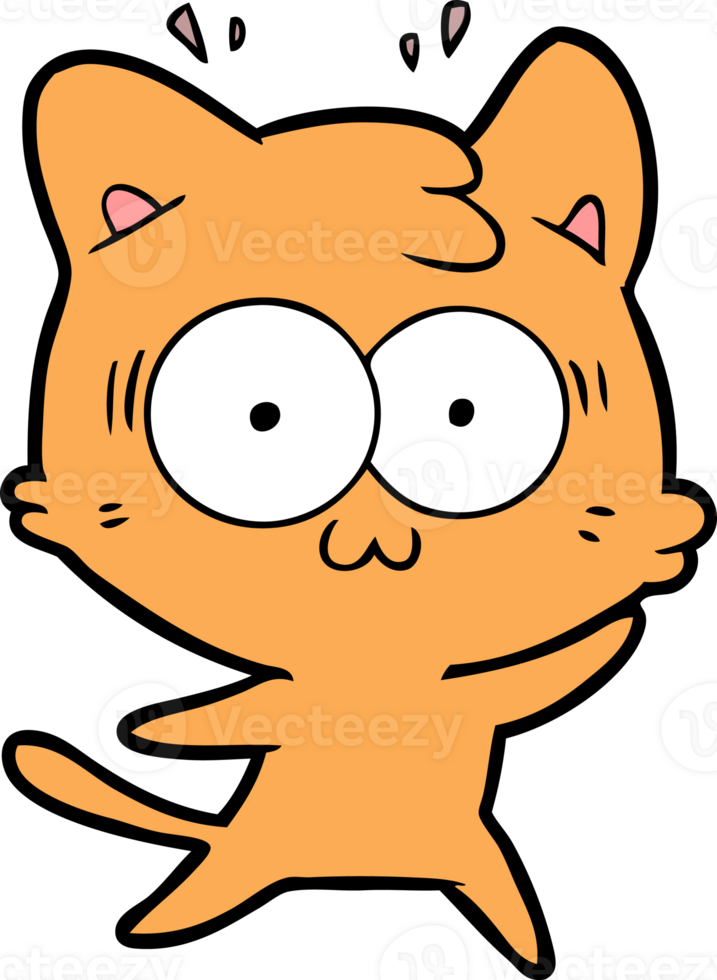 cartoon surprised cat png