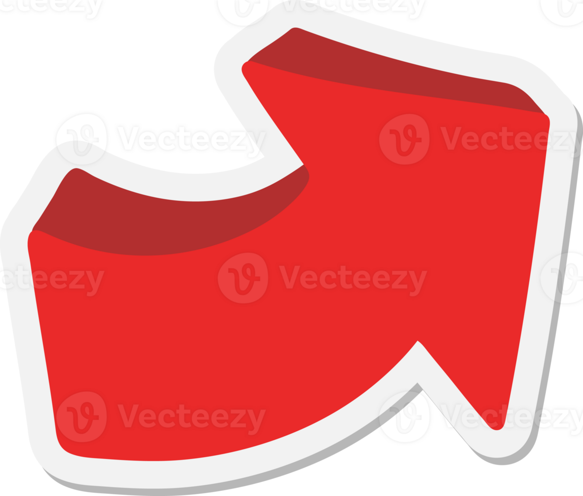 pointing arrow cartoon sticker png