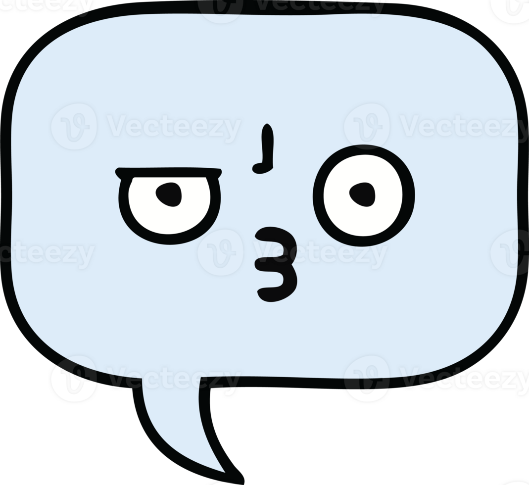 cute cartoon of a speech bubble png
