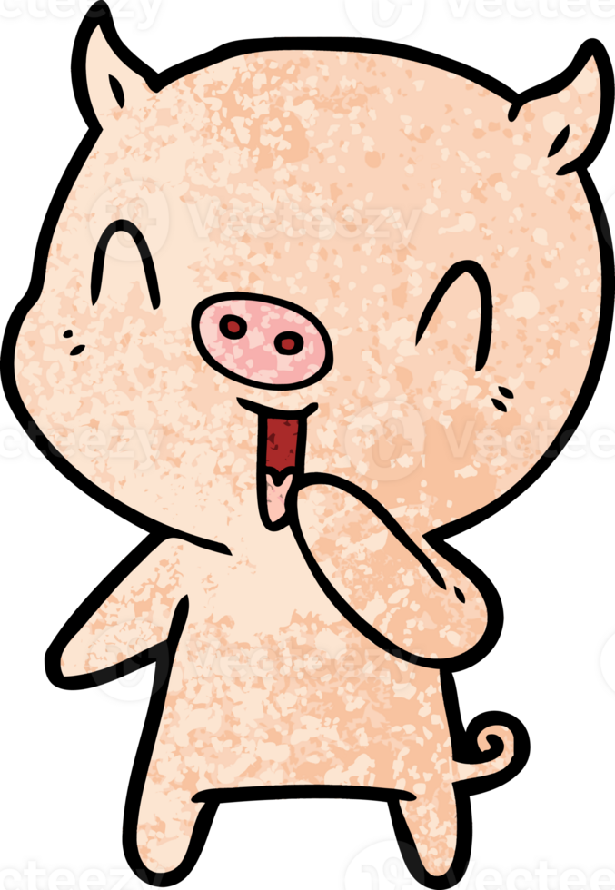 happy cartoon pig png