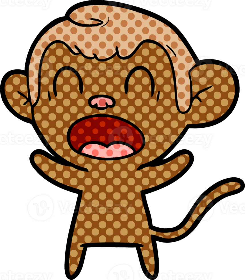 shouting cartoon monkey png
