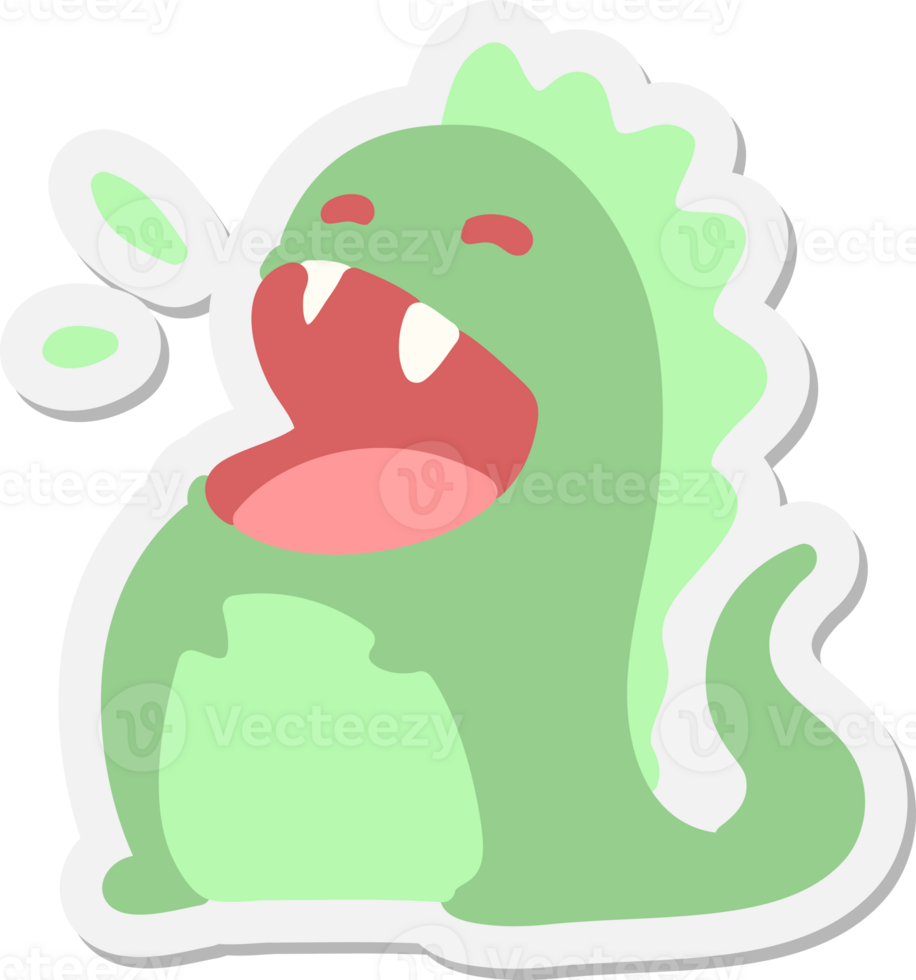 happy dinosaur sticker png