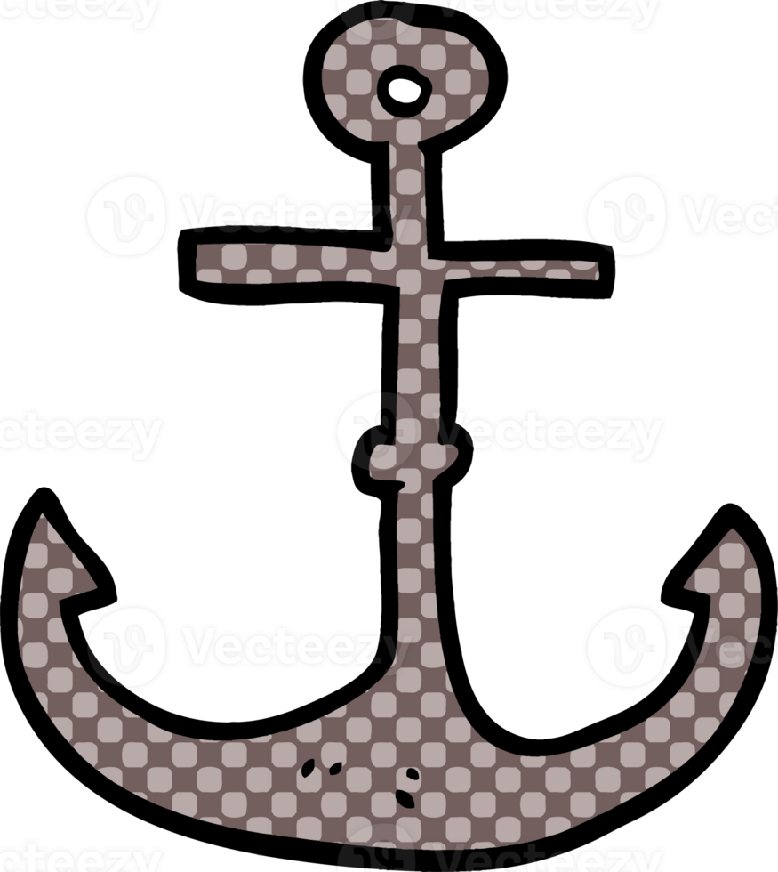 cartoon doodle ship anchor png