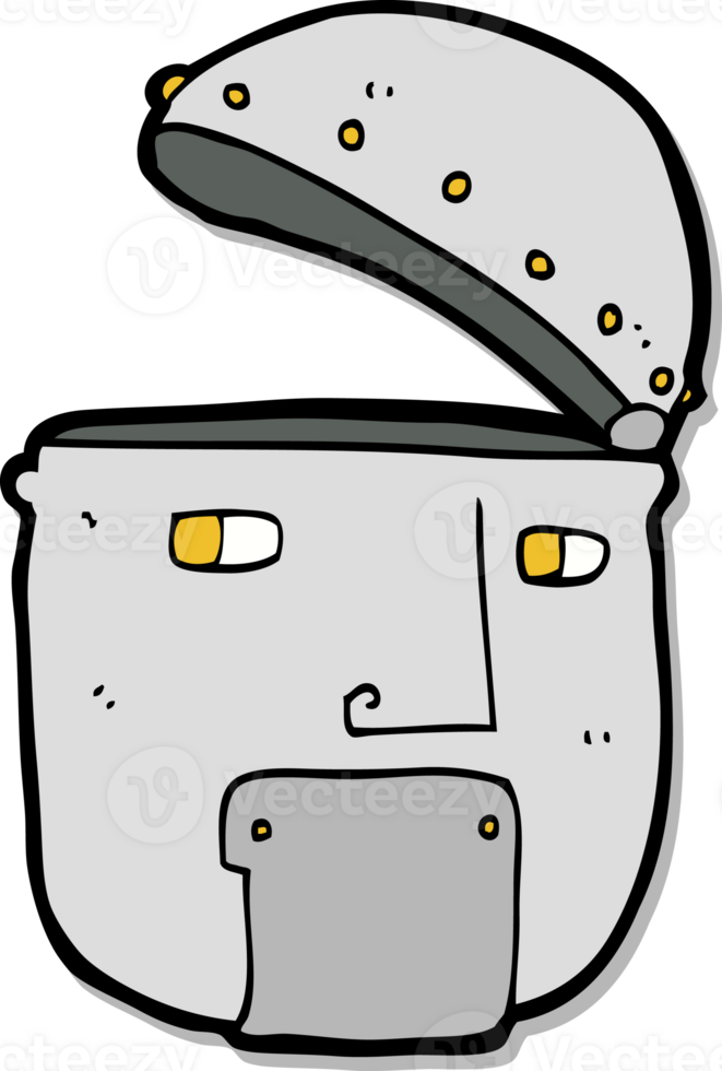 sticker of a cartoon robot head png