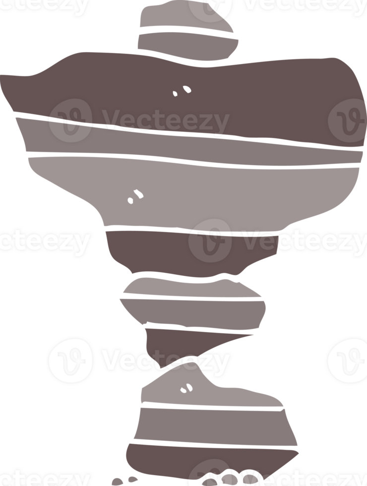 cartoon doodle of stacked stone png