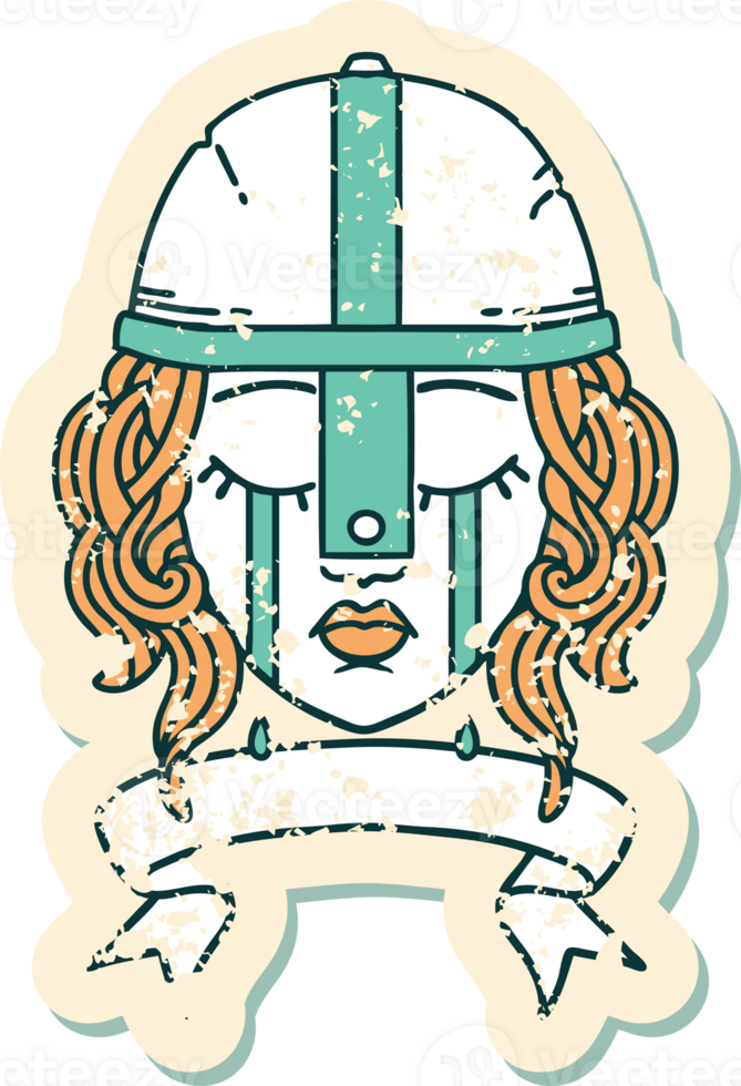 crying human fighter character with banner illustration png