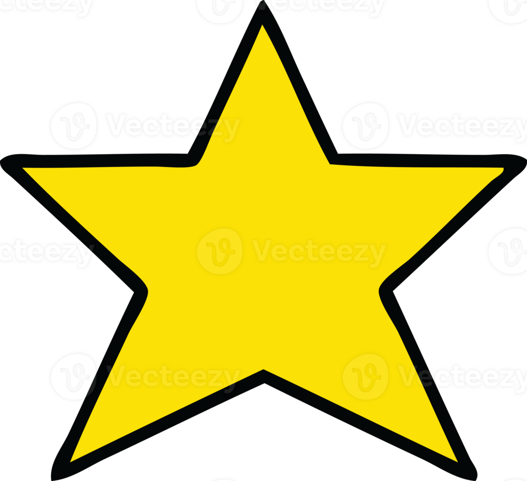 cute cartoon gold star png