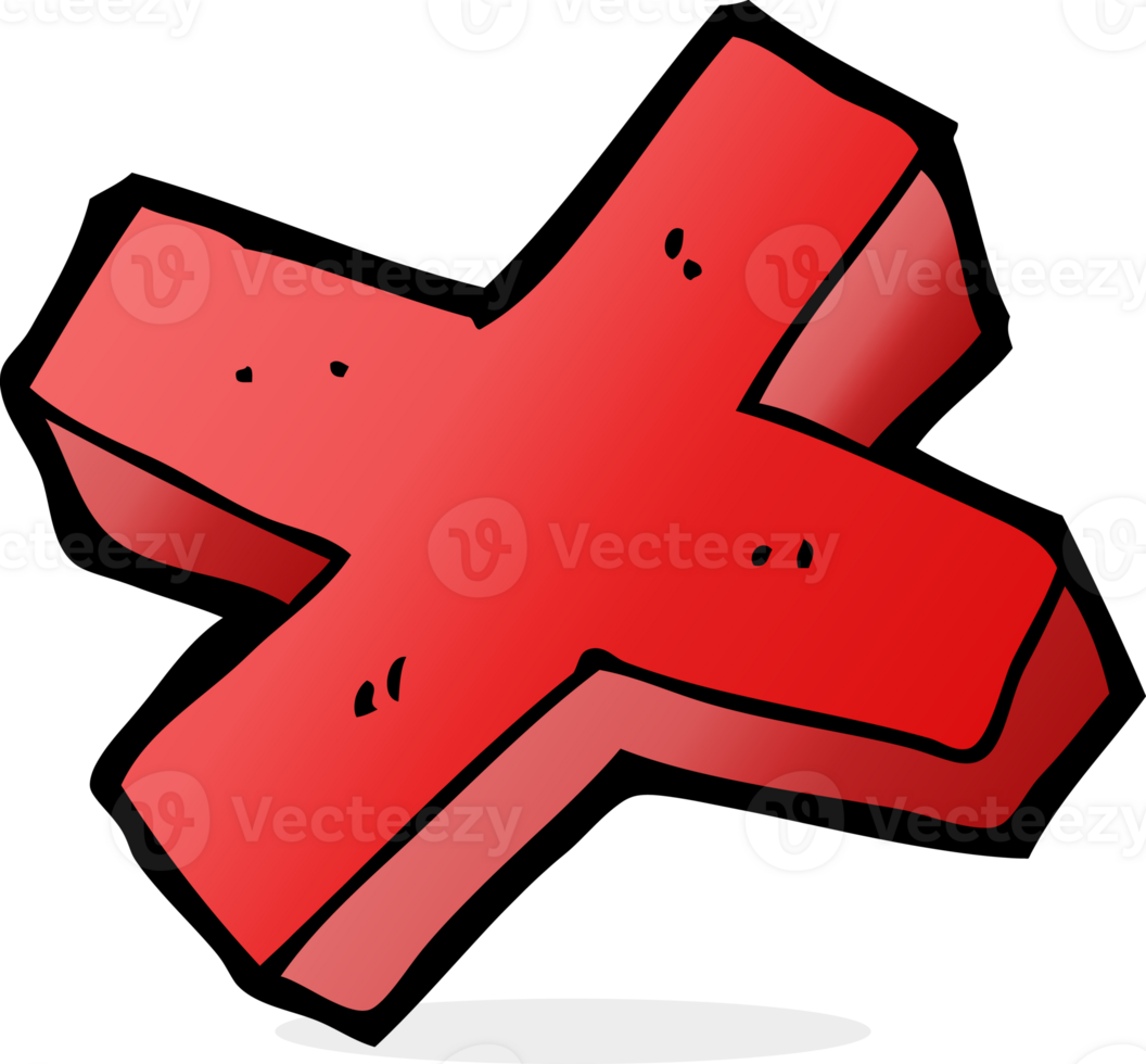 cartoon negative cross symbol png