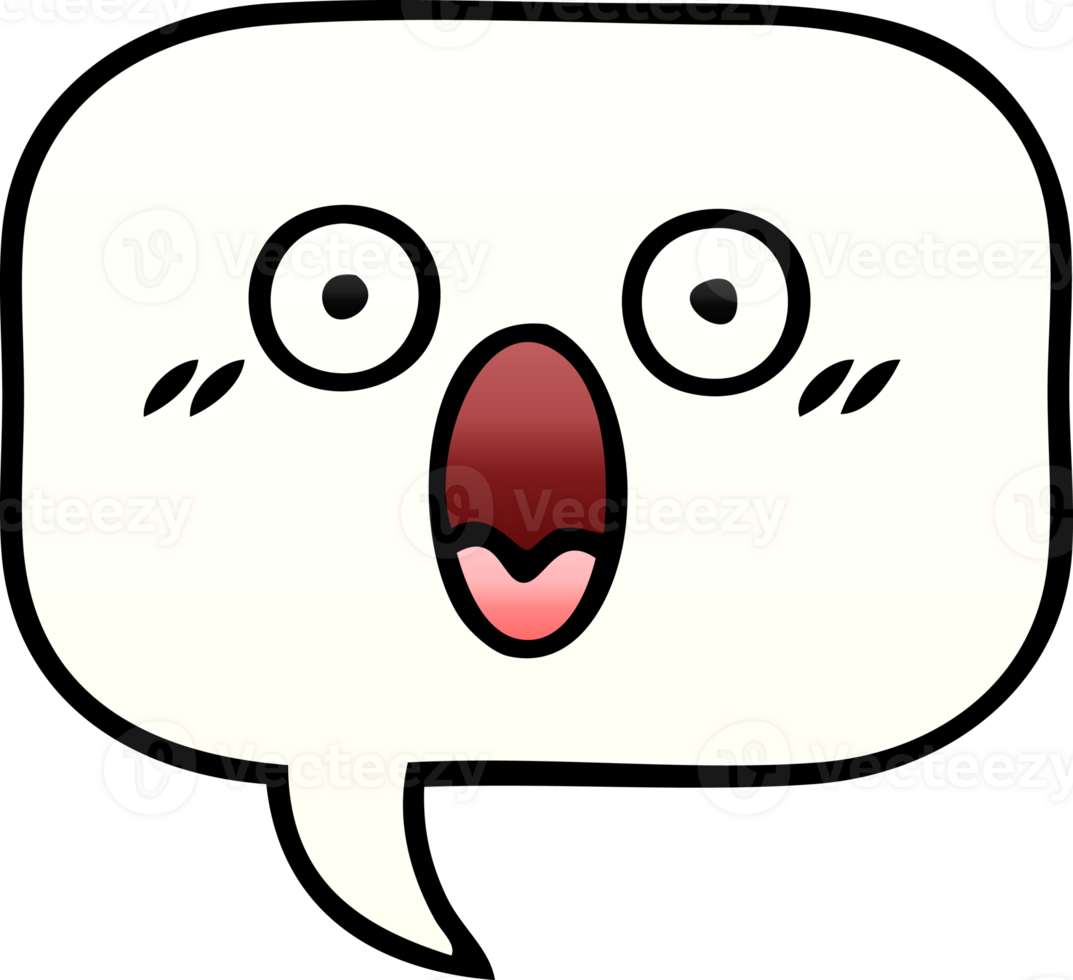 gradient shaded cartoon speech bubble png