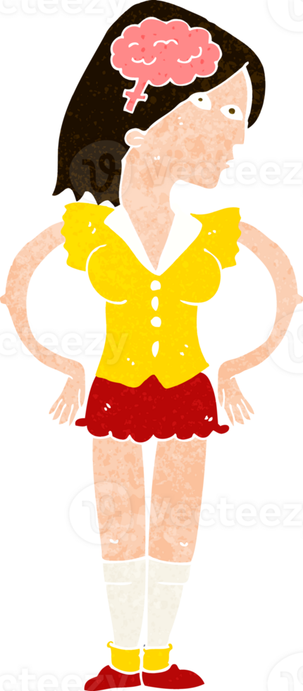 cartoon intelligent woman png