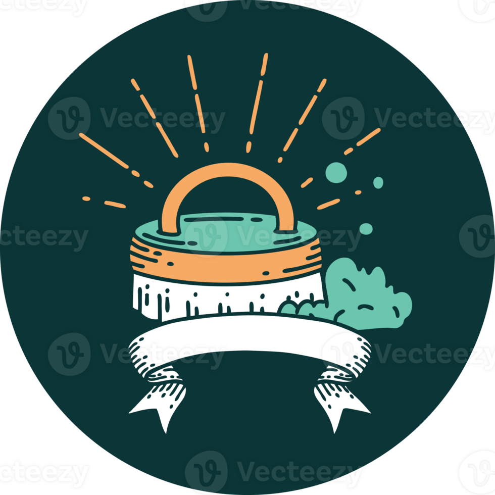icon of tattoo style scrubbing brush png