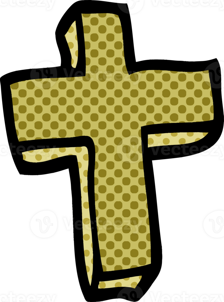 cartoon doodle wood cross png