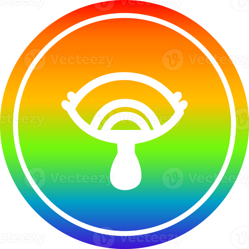 mystic eye crying blood circular in rainbow spectrum png