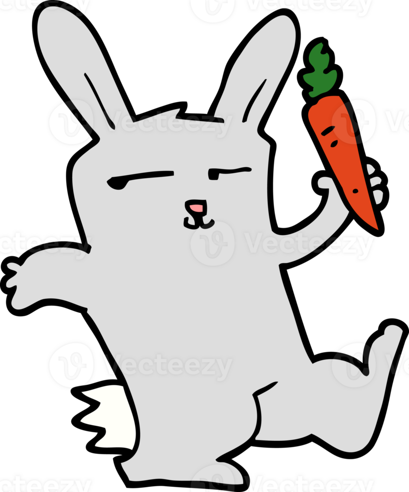 cartoon rabbit with carrot png