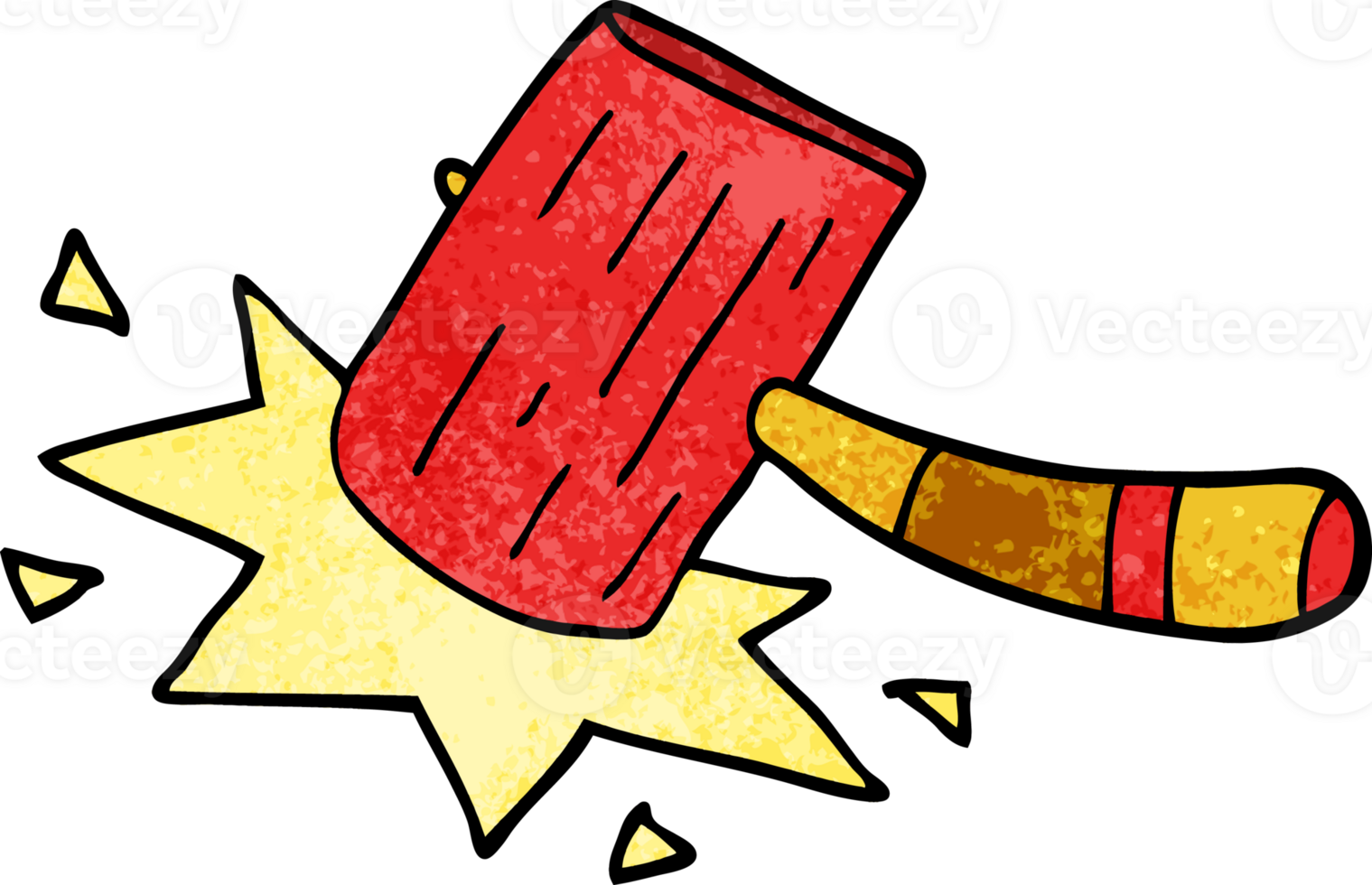 cartoon doodle mallet png
