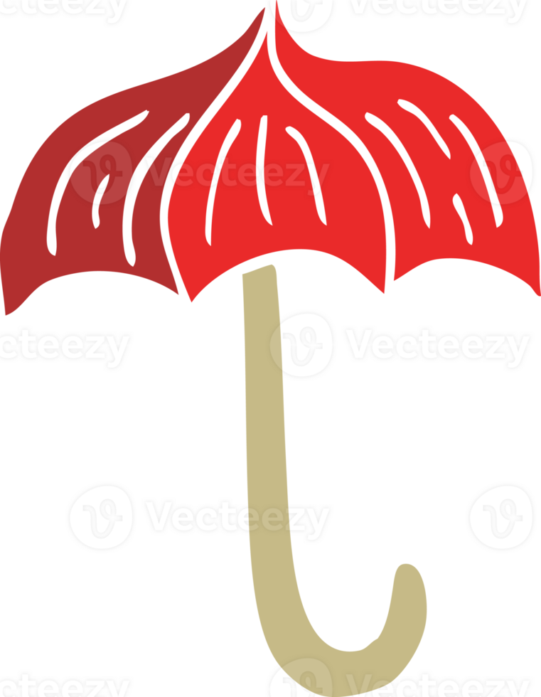 cartoon doodle open umbrella png