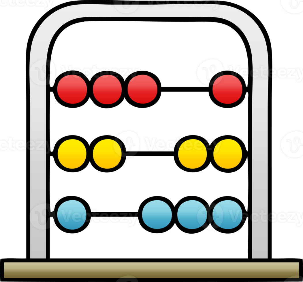 gradient shaded cartoon maths abacus png