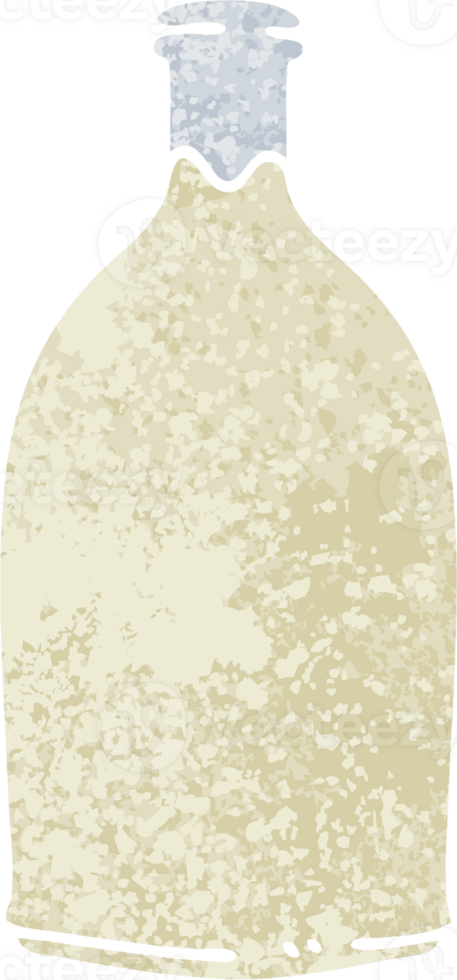 quirky retro illustration style cartoon milk bottle png