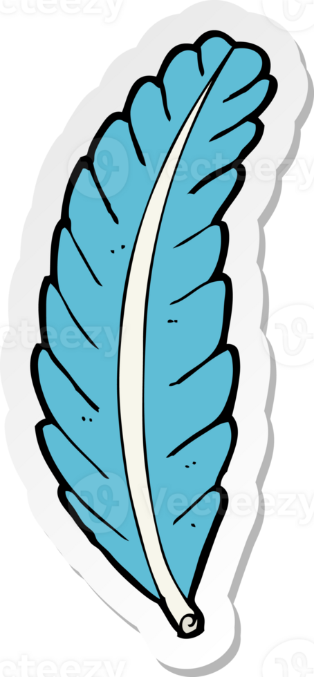 sticker of a cartoon feather png