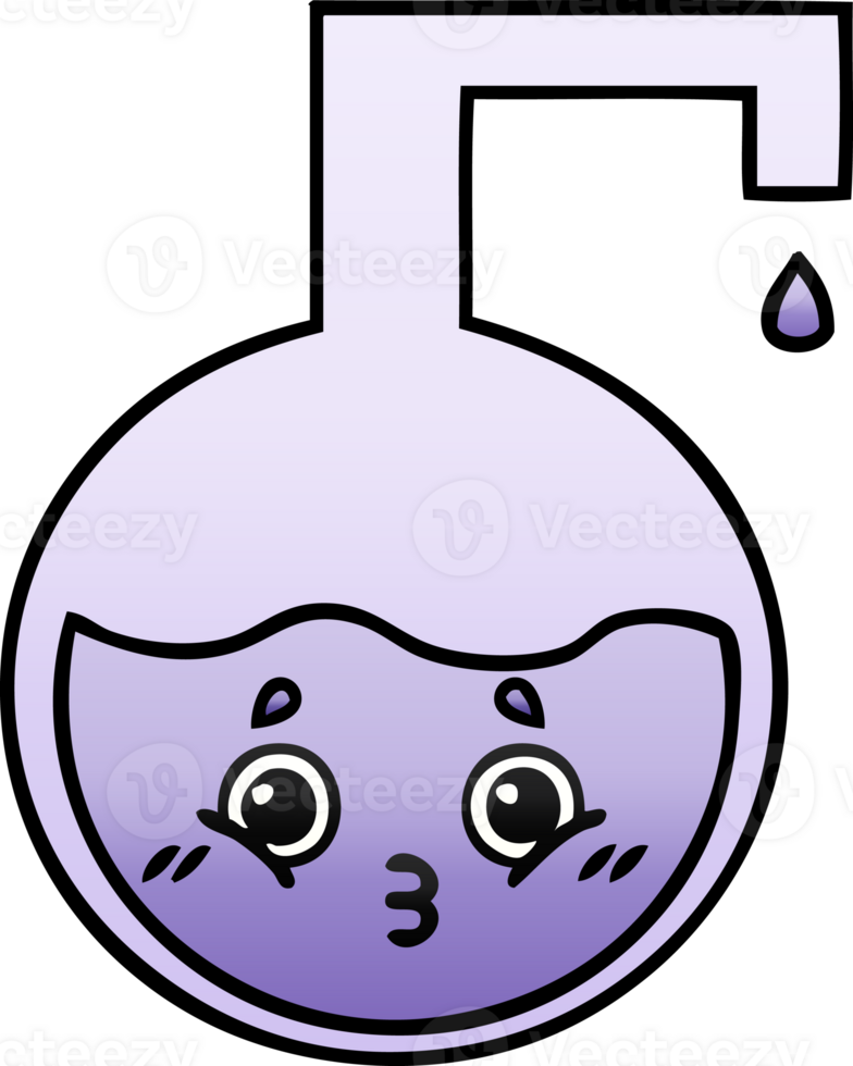 gradient shaded cartoon science experiment png