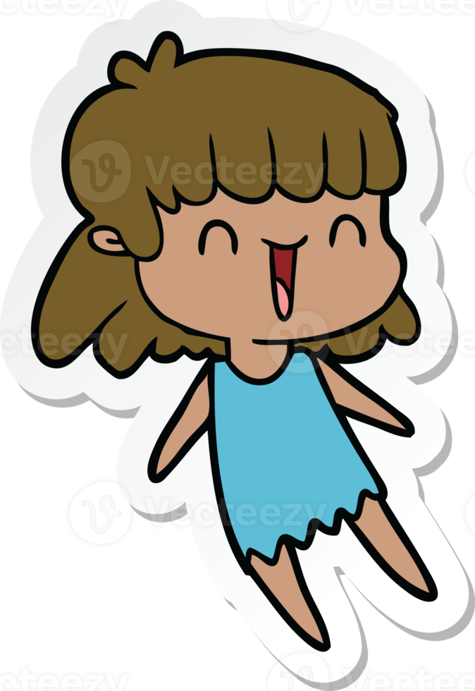 sticker of a cartoon woman png