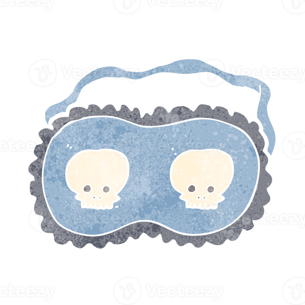 cartoon skull sleeping mask png