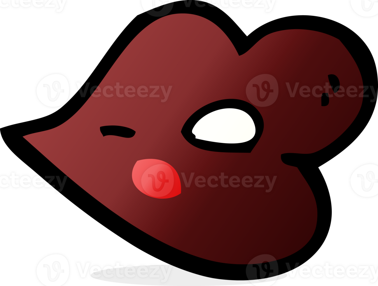 cartoon glossy lips png