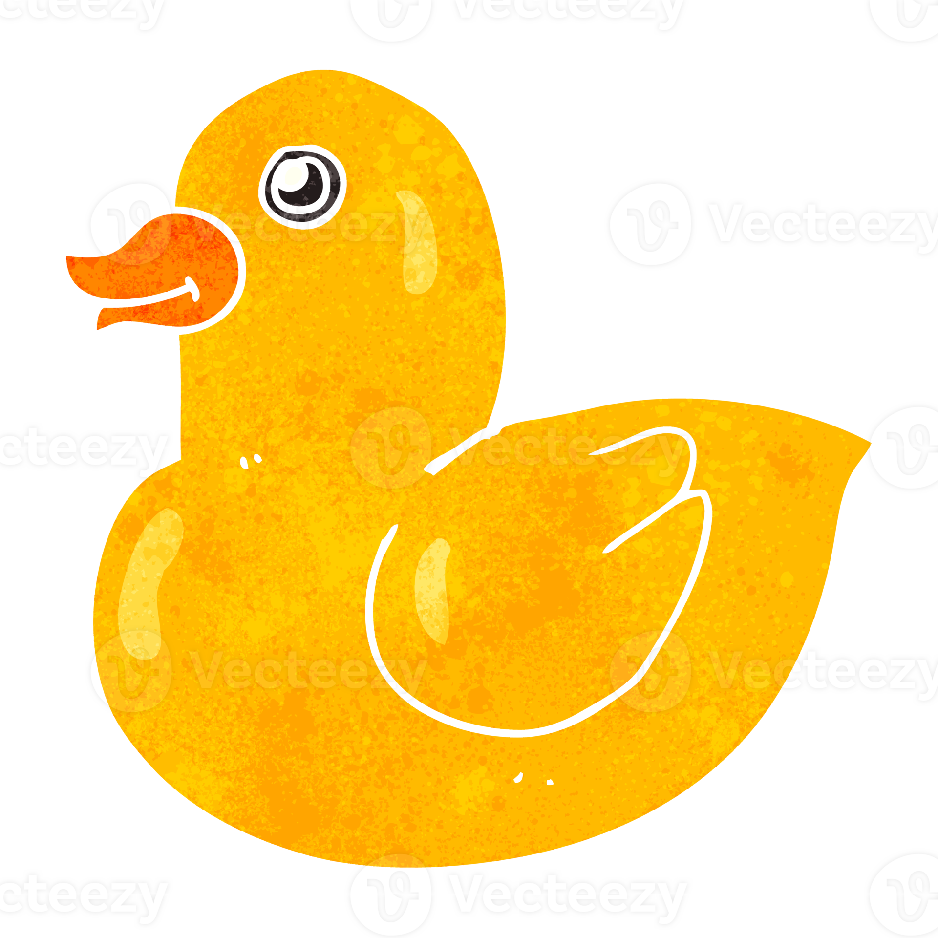retro cartoon rubber duck 42550781 PNG