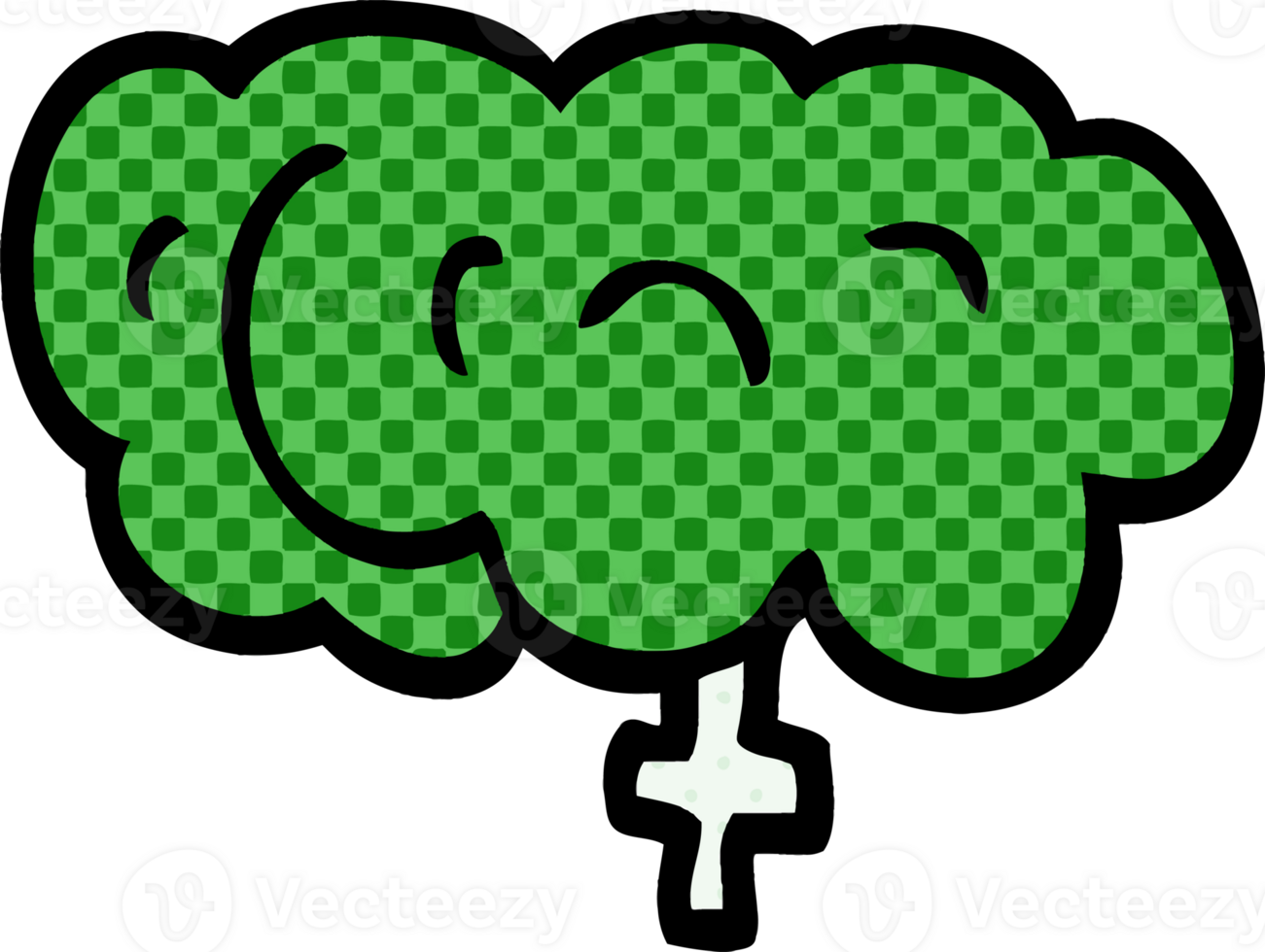 cartoon doodle zombie brain png