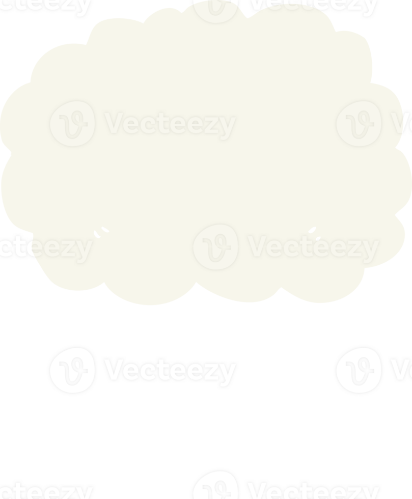 flat color style cartoon rain cloud png