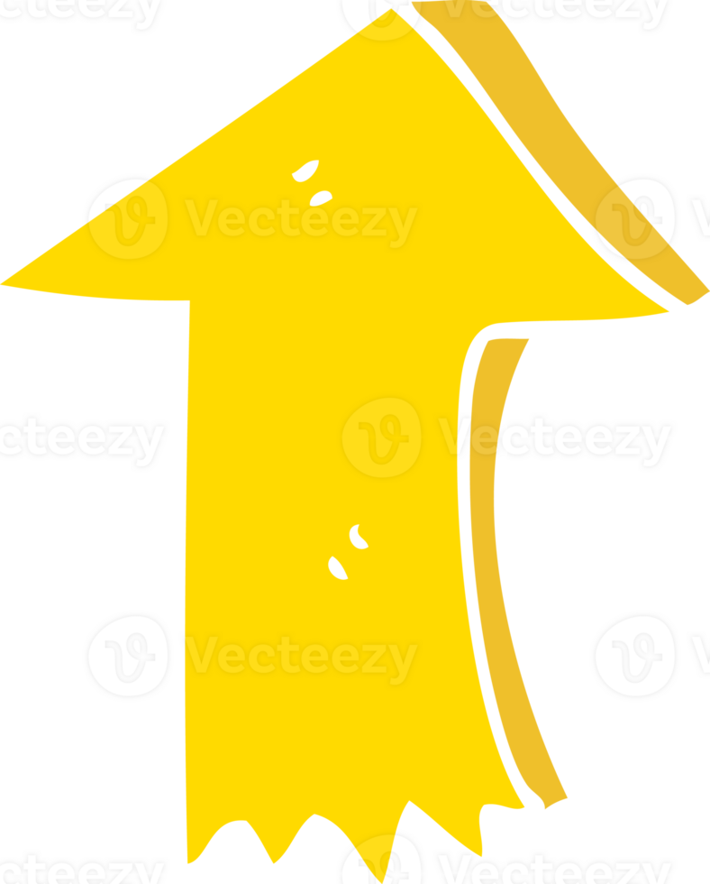 flat color style cartoon pointing arrow png