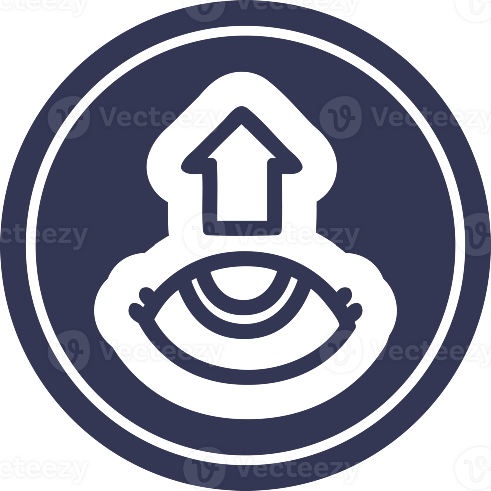 eye looking up icon png