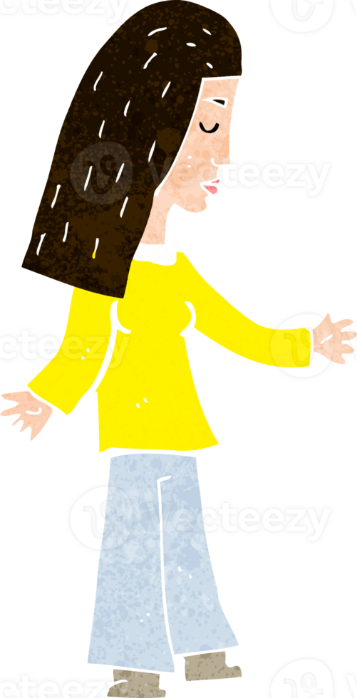 cartoon woman with open arms png