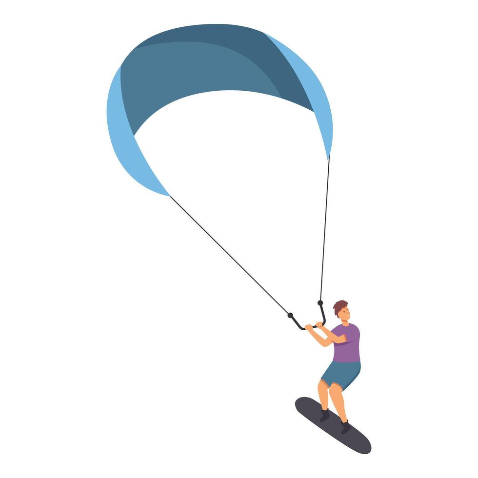 Freestyle action icon cartoon vector. Person speed surfing vector