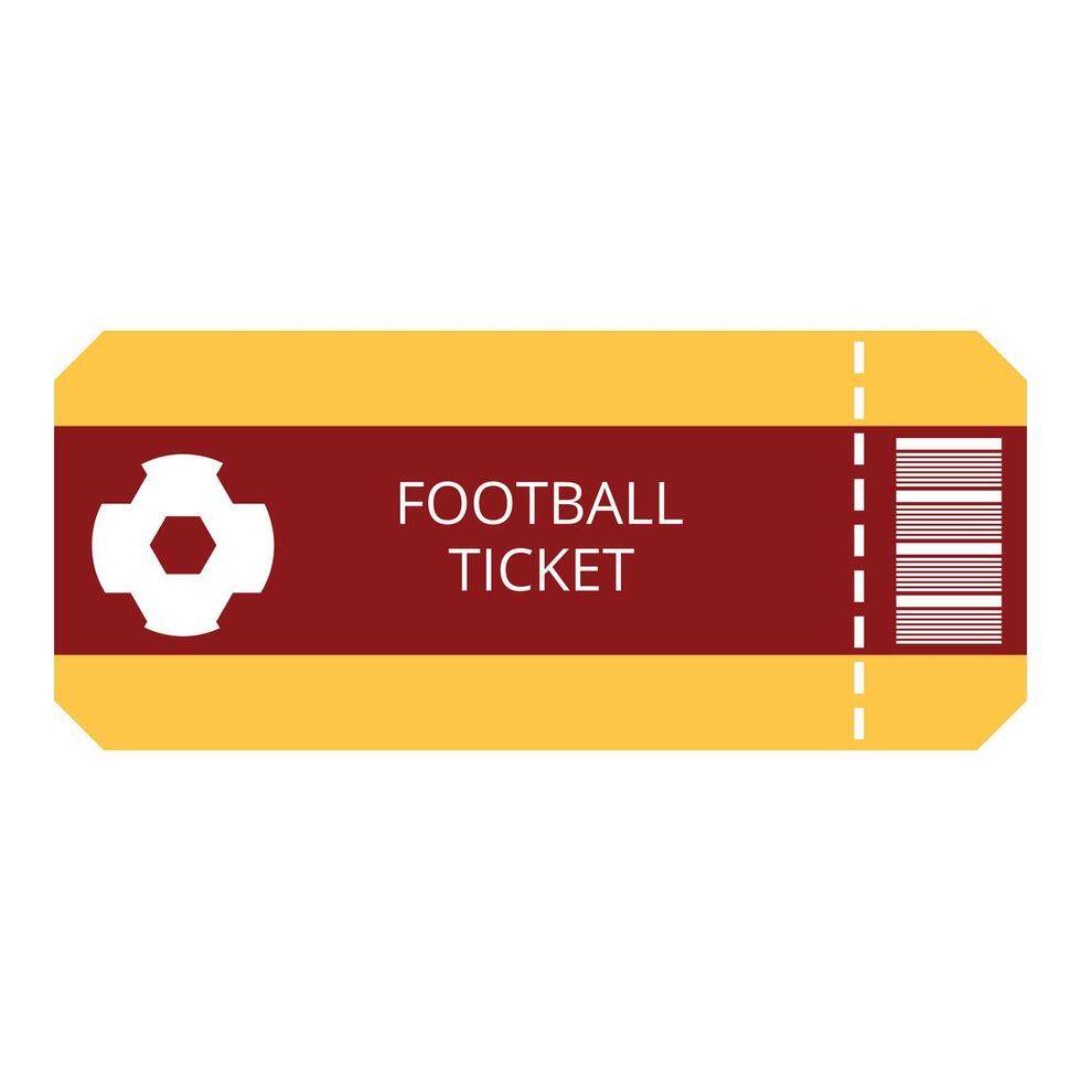 Ticket game icon cartoon vector. Football soccer match vector