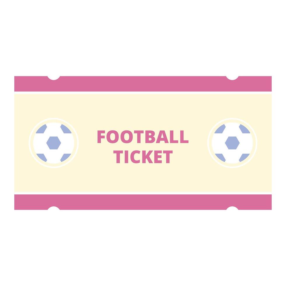 Small football ticket icon cartoon vector. Receipt match pay vector