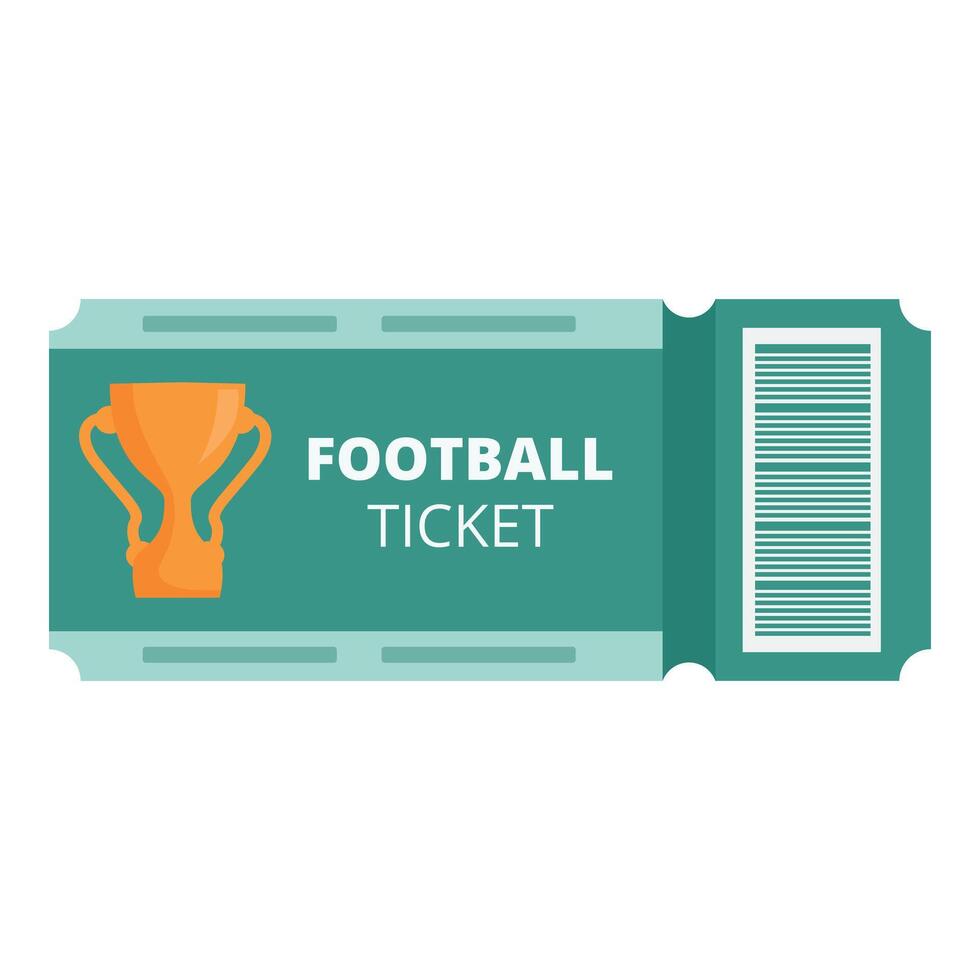 Football ticket super cup icon cartoon vector. Attend venue vector