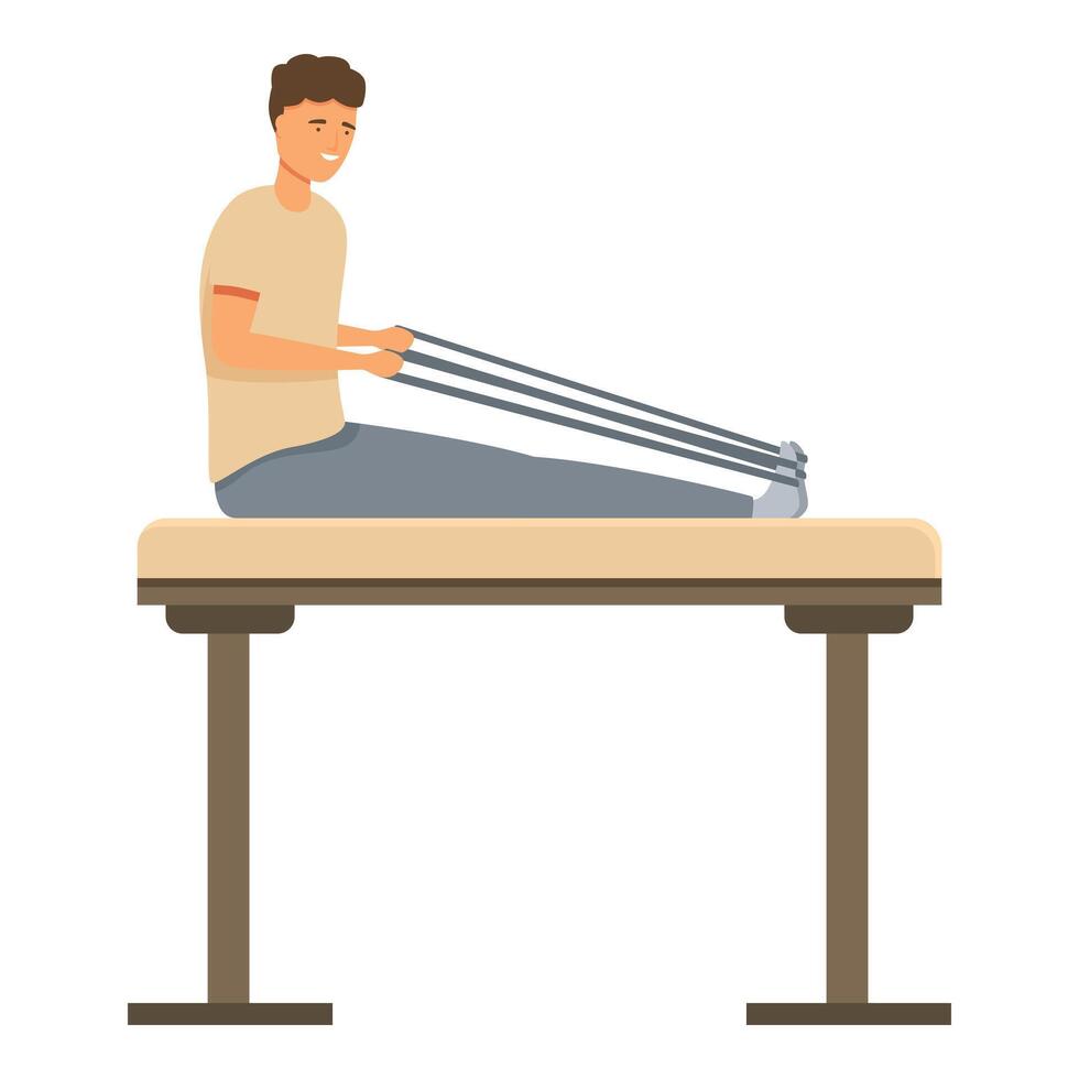 Support training program icon cartoon vector. Working exercise vector